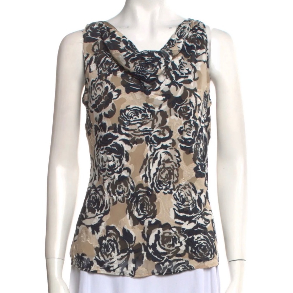 St. John Silk Printed Blouse